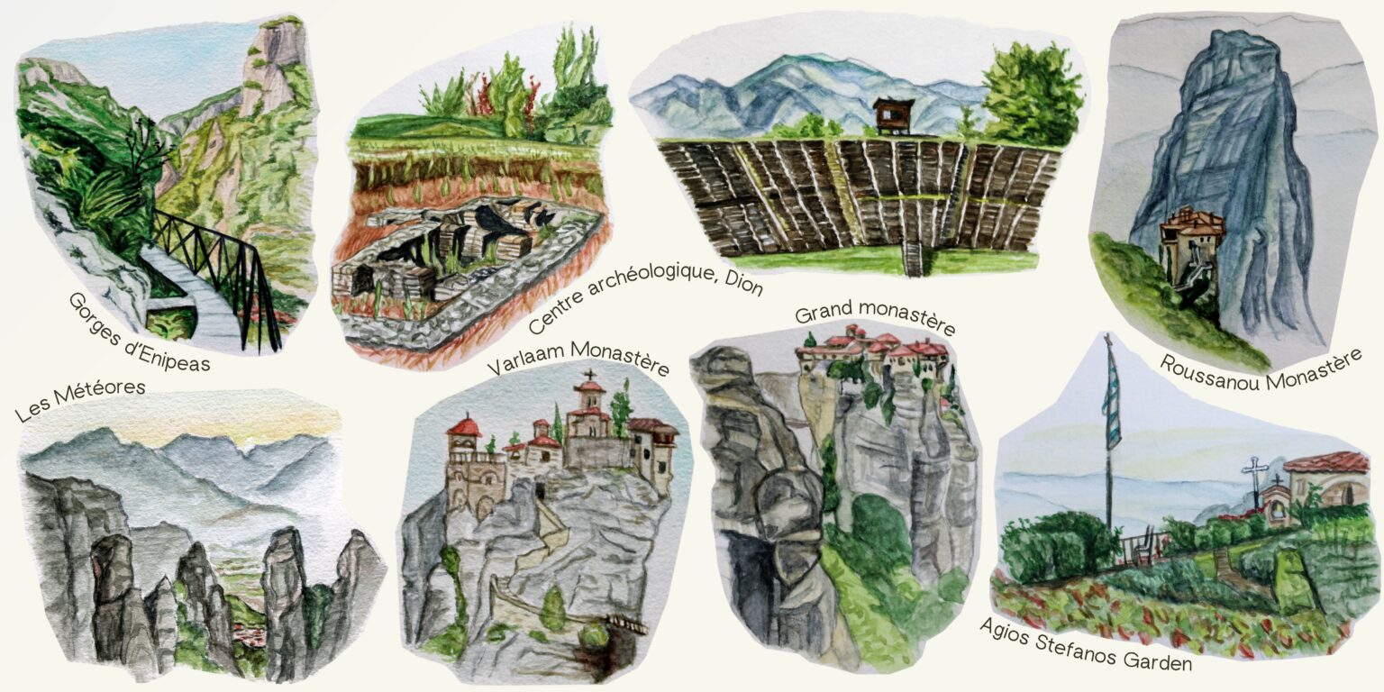 Du site archéologique de Dion, jusqu'aux monastères des Météores