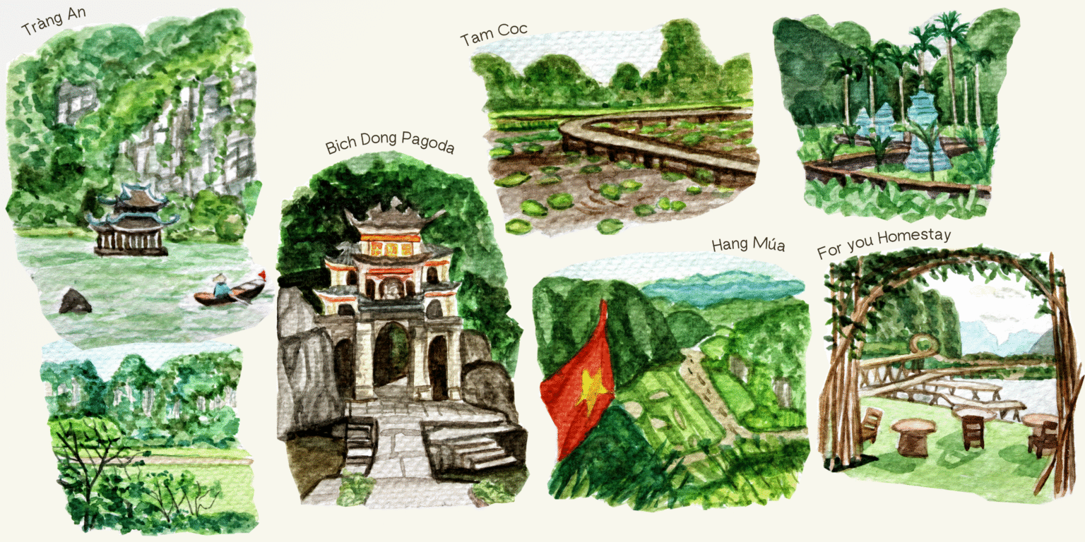 Au nord du Vietnam à Tam Cốc et Trang An un site classé au patrimoine mondial de l'UNESCO (mon coup de coeur)