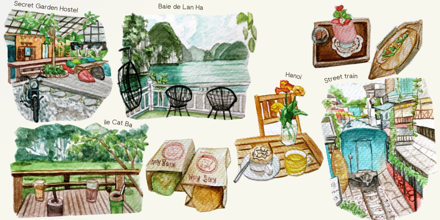 De l'ïle de Cat Ba avec une virée en bateau dans la baie de Lan Ha à travers les villages flottants, jusqu'à la capital Hanoï et sa gastronomie