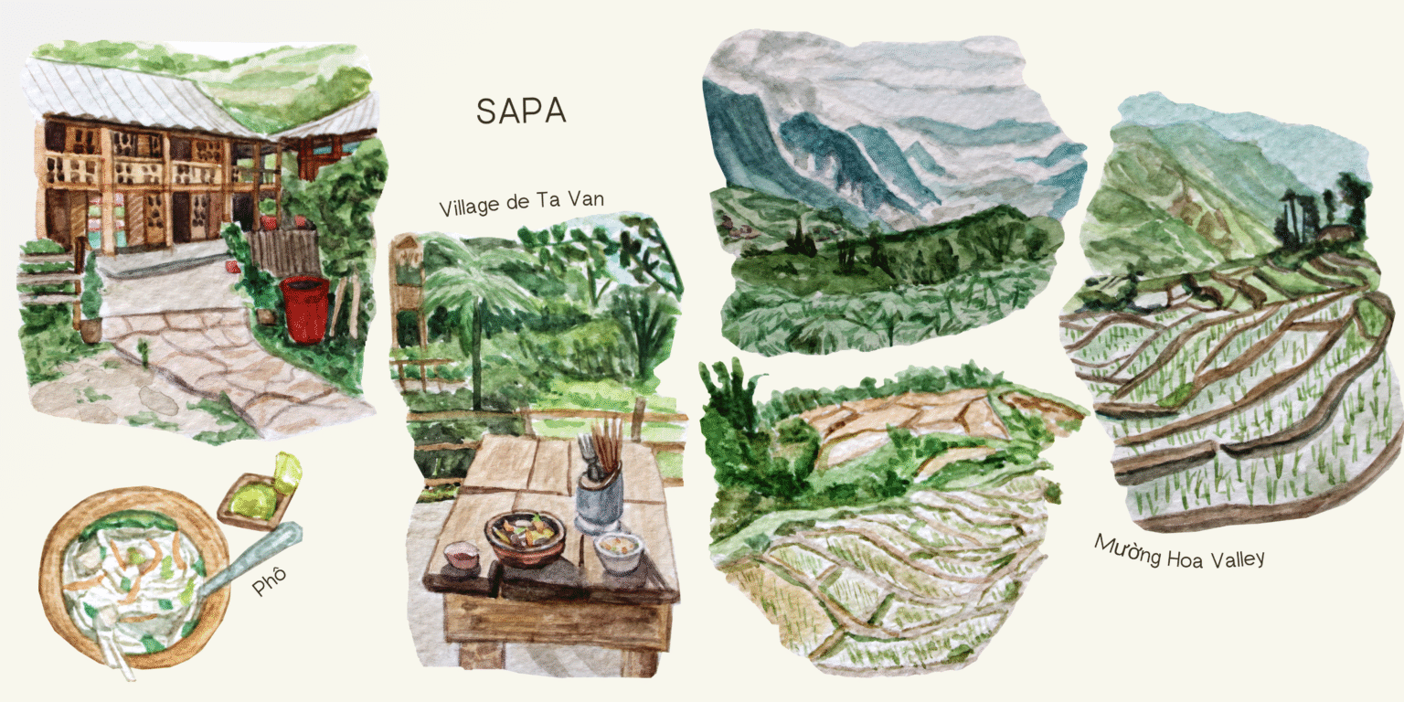 Dans les rizières de Sapa, en faisant un trek dans la vallée de Mường Hoa, avec le super guide Sau